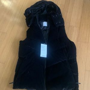 Athleta Lofty velvet Down Vest, NEW